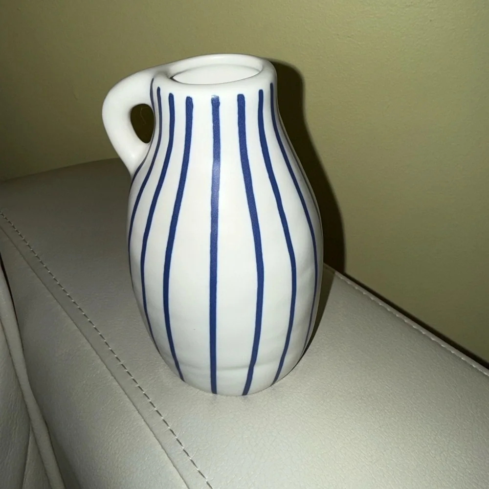 IKEA Blue and White Ceramic Vase